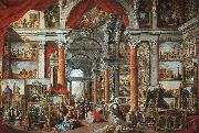 Giovanni Paolo Pannini Picture gallery with views of modern Rome Sweden oil painting artist